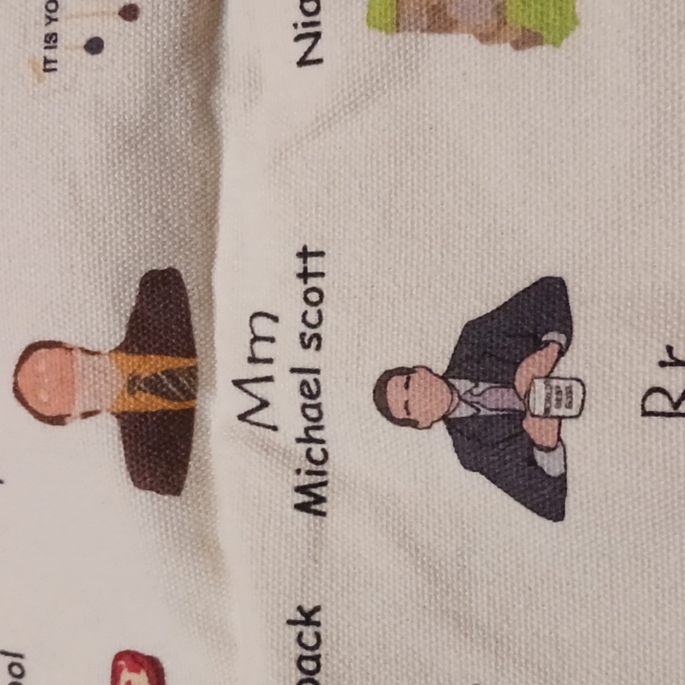 The "Office Alphabet" Canvas Tote Bag - Picture 4 of 6